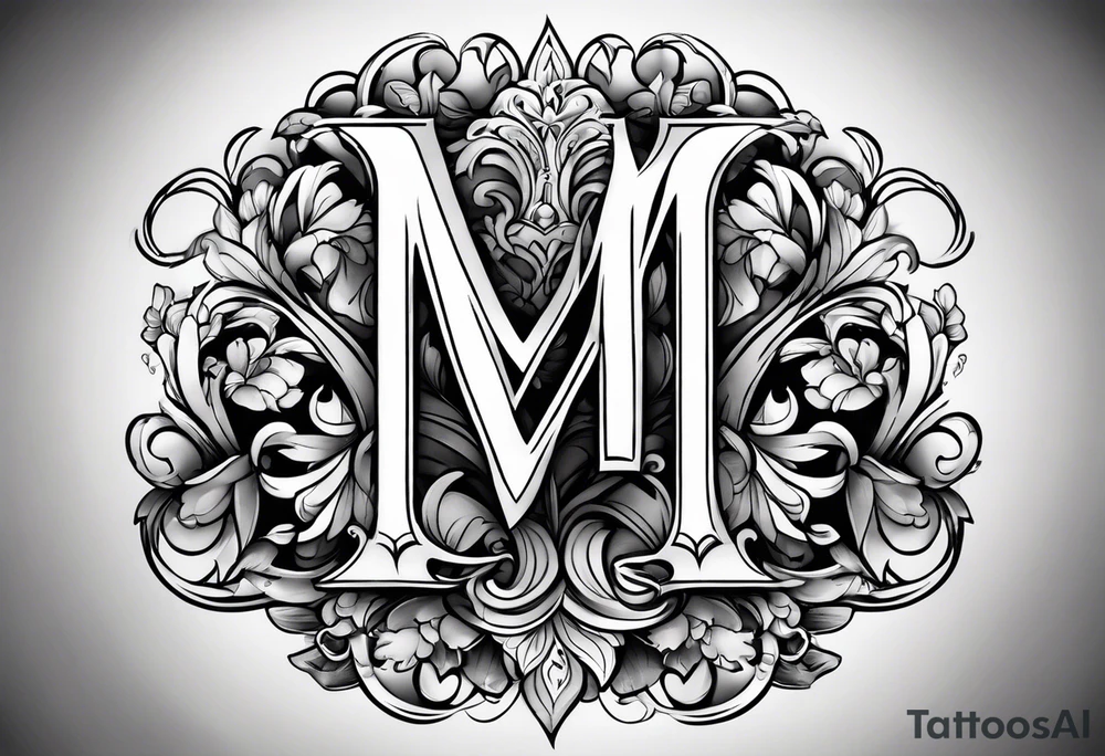 Letter m tattoo idea