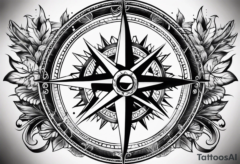 compass tattoo idea