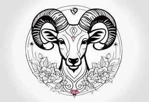MUSIC LIFE FAMILY ARIES tattoo idea