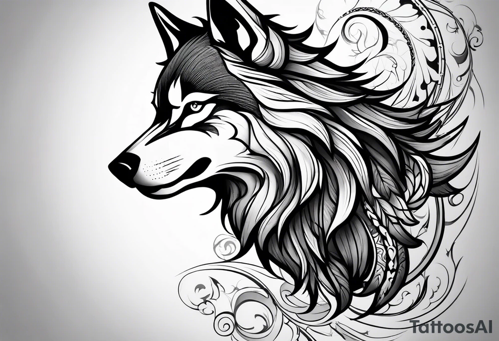 Wolf tattoo idea