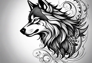 Wolf tattoo idea