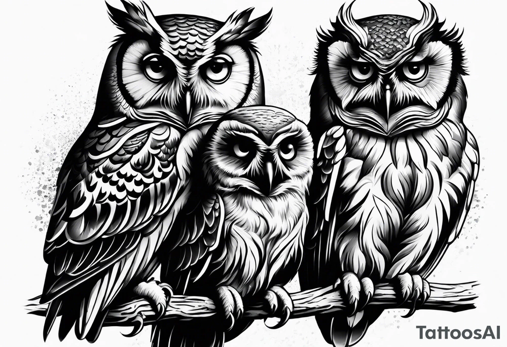 Owls
Hear no evil, see no evil, speak no evil tattoo idea Owls
Hear no evil, see no evil, speak no evil tattoo idea