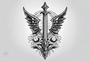 simple trident tattoo idea