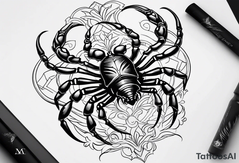 Scorpio original but beautiful tattoo idea