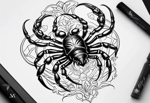 Scorpio original but beautiful tattoo idea
