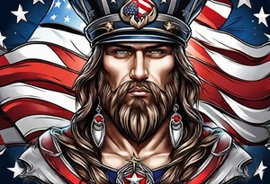 patriotic banner tattoo idea