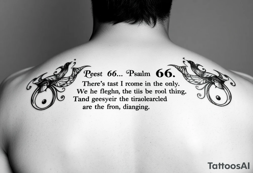 Psalm 66 NIV tattoo idea
