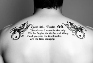 Psalm 66 NIV tattoo idea