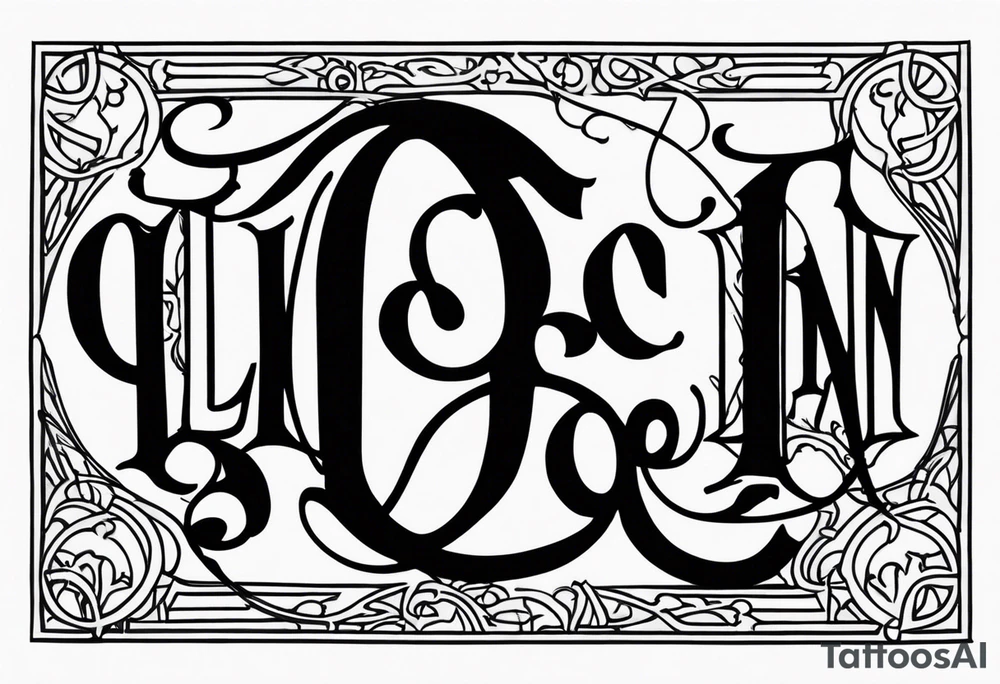 the word coleman in old english font tattoo idea