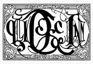 the word coleman in old english font tattoo idea