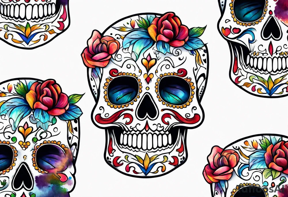 sugar skull tattoo idea