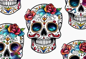sugar skull tattoo idea