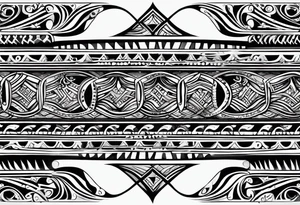 Abstract tribal New Zealand Style. Include Croatian and Northern Irish influences tattoo idea