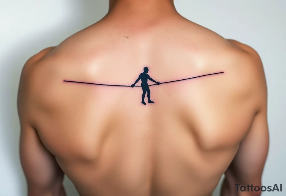 representing equilibrium or balance. Representing Slackline tattoo idea