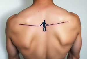 representing equilibrium or balance. Representing Slackline tattoo idea