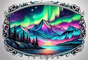 Aurora borealis tattoo idea