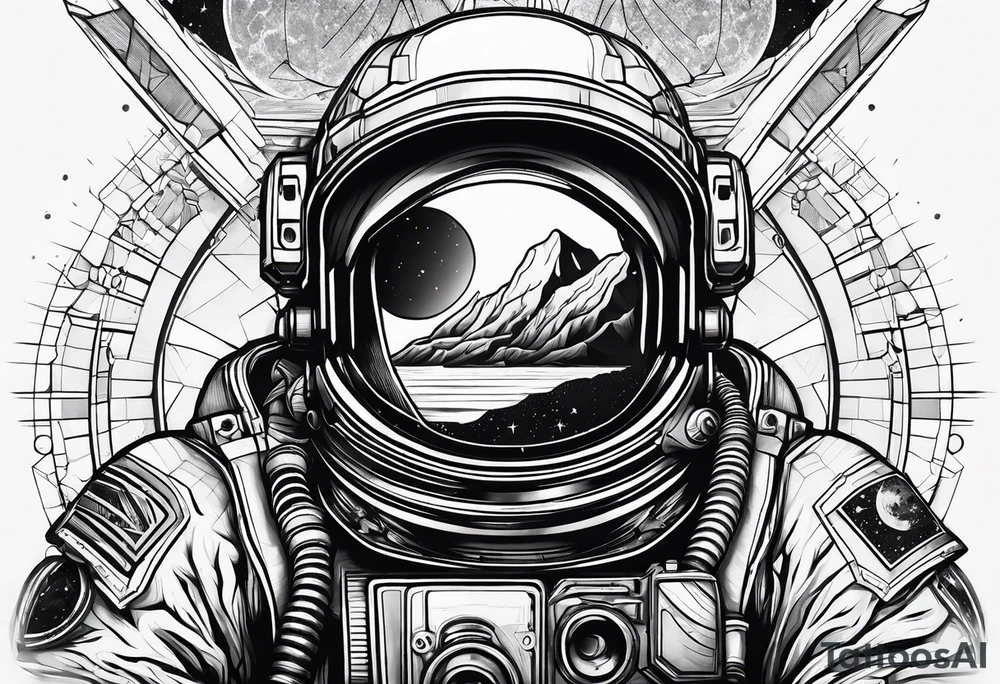 dead astronaut tattoo idea