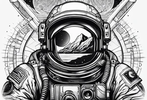dead astronaut tattoo idea