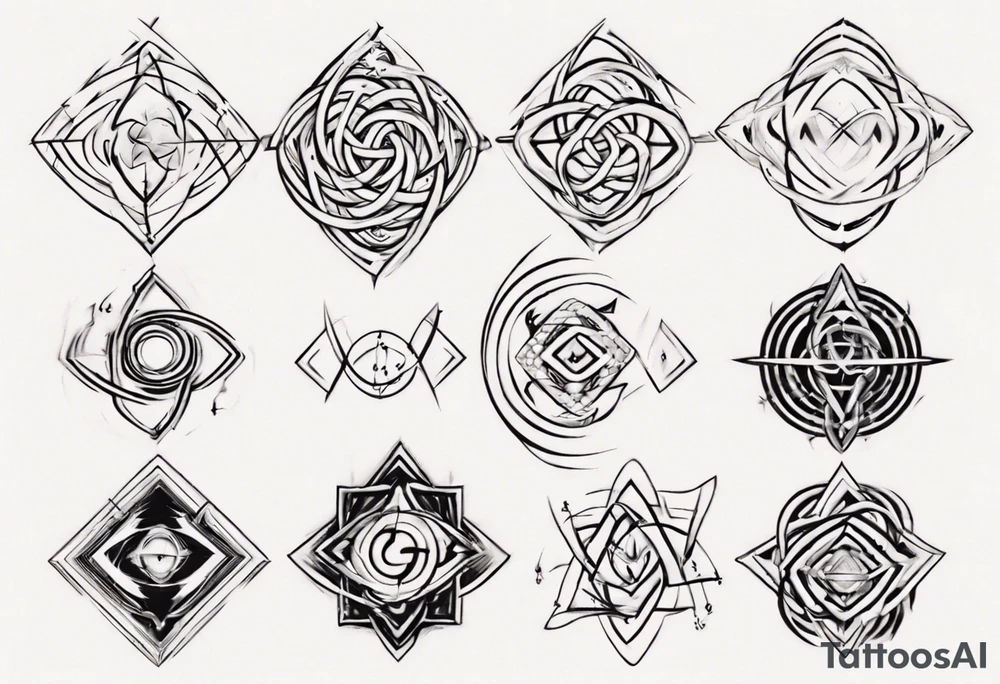 The mathematical 6,1 prime knot  that is cute, shape it like a friendship graph tattoo idea