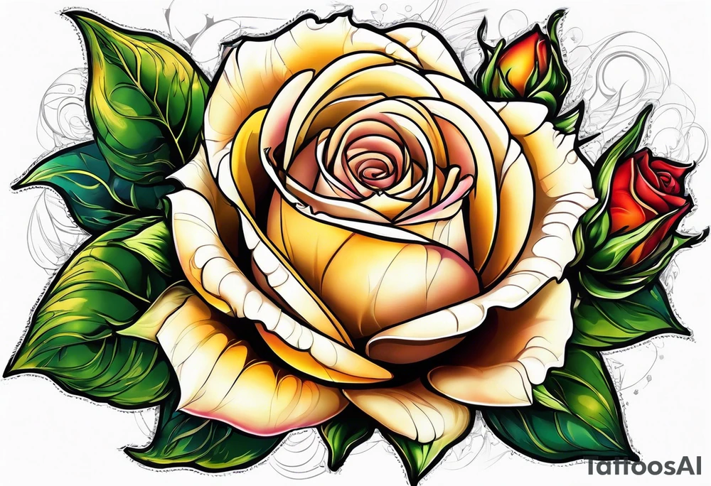 flower rose , sunflower, alien tattoo idea