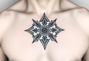Four elements geometric tattoo idea