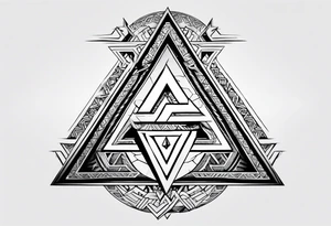 Valhalla valknut sword tattoo idea