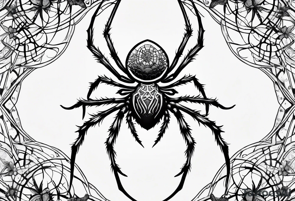 Gothic spider tattoo idea