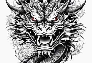 Chinese dragon on arm tattoo idea