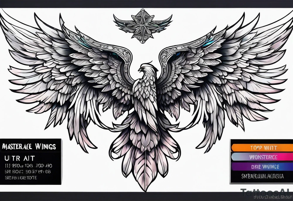 Angel wings tattoo idea