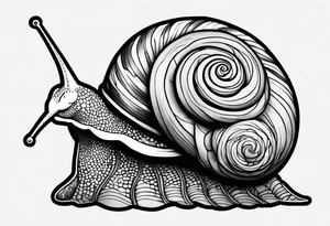 a cute snail tattoo idea