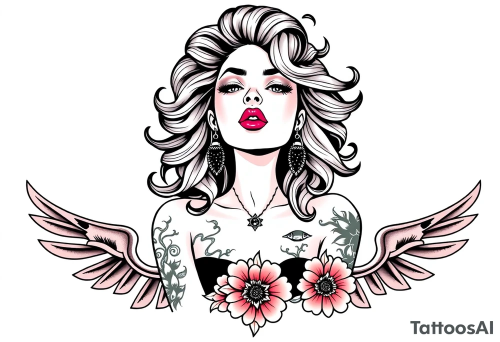 medusa girl, en 3/4 perfil tattoo idea
