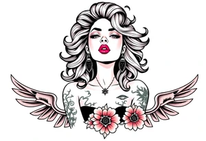 medusa girl, en 3/4 perfil tattoo idea