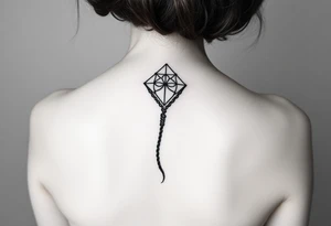Kite rope hand tattoo idea