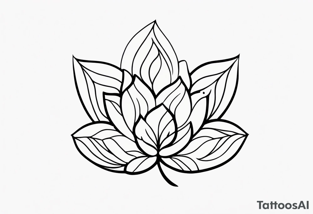 Flower paw print tattoo idea