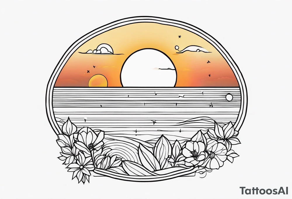 Simple line tattoo of a sunset with the inscription Memento mori
I want to put it on my knee
Without cocoas tattoo idea
