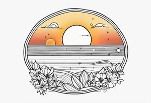 Simple line tattoo of a sunset with the inscription Memento mori
I want to put it on my knee
Without cocoas tattoo idea