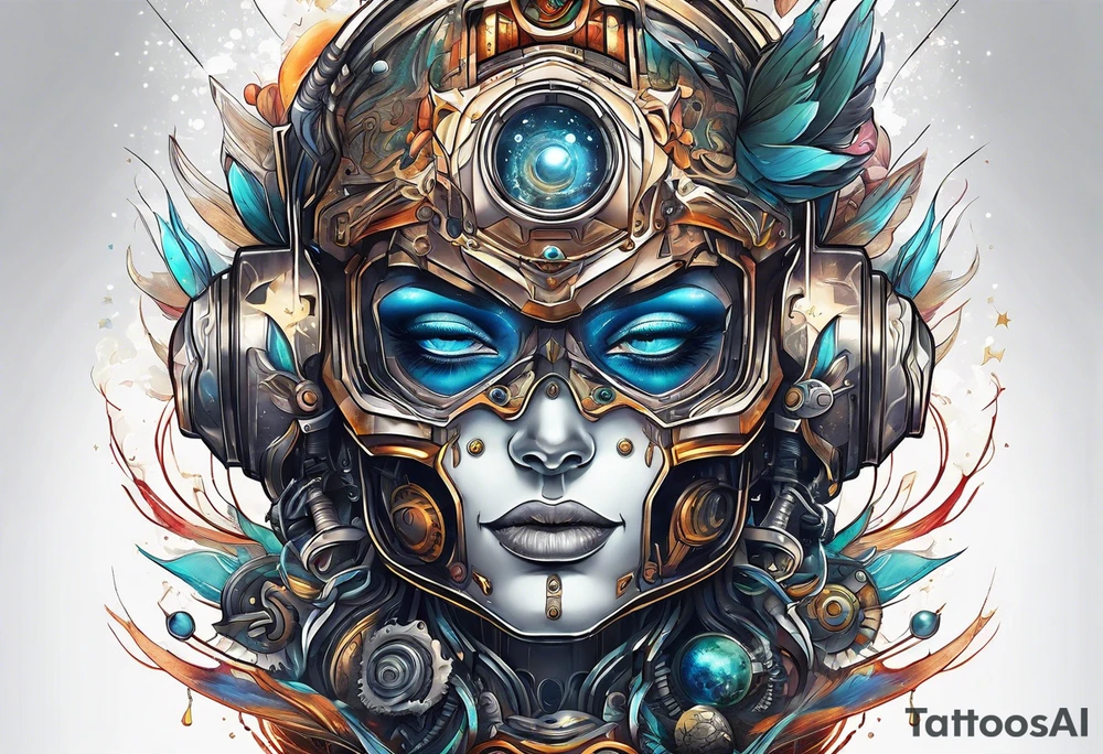 Space, city, planet. tattoo idea