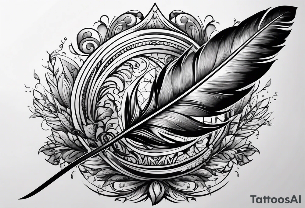 quill pen tattoo idea
