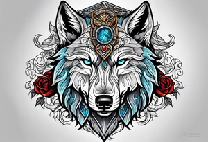 Viking wolf tattoo idea