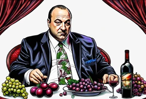 Tony Soprano eating grapes tattoo idea