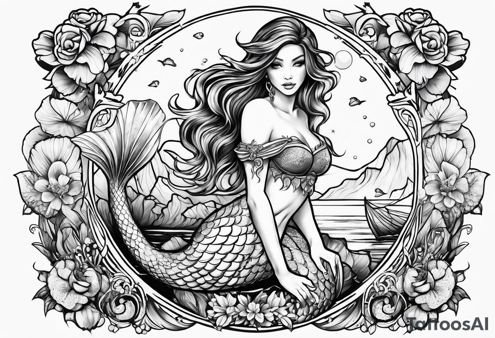 Mermaid tattoo idea