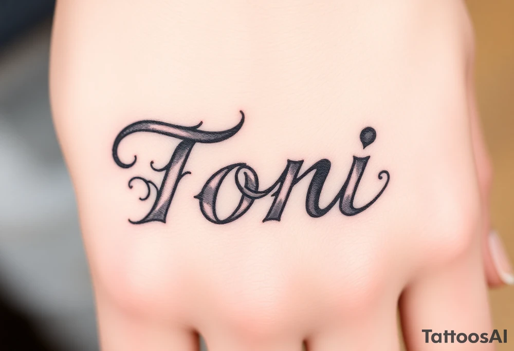 Name Tori with art tattoo idea