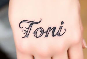Name Tori with art tattoo idea