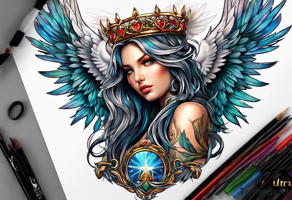 Angel tattoo idea