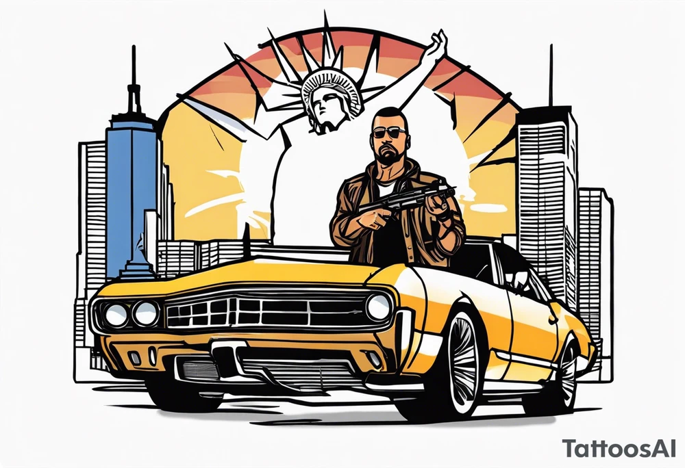 Give me Liberty Grand Theft Auto 3 tattoo idea