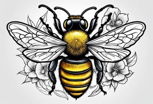 Small bee, no detail tattoo idea