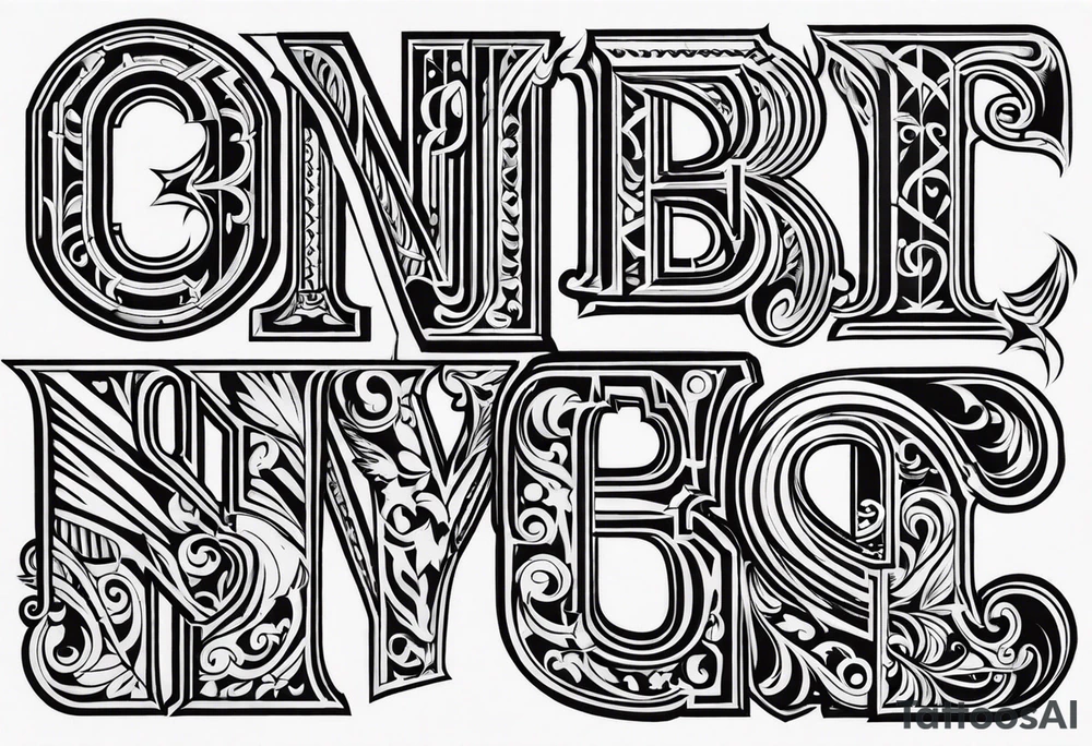 NCJB letters tattoo idea