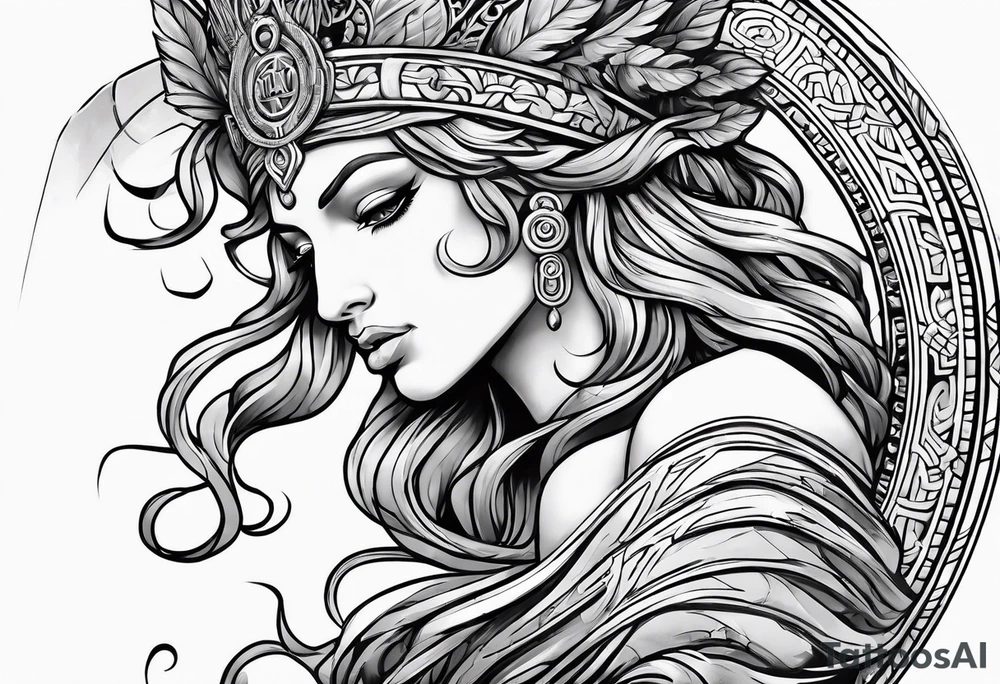 Greek mythology with Madusa tattoo idea