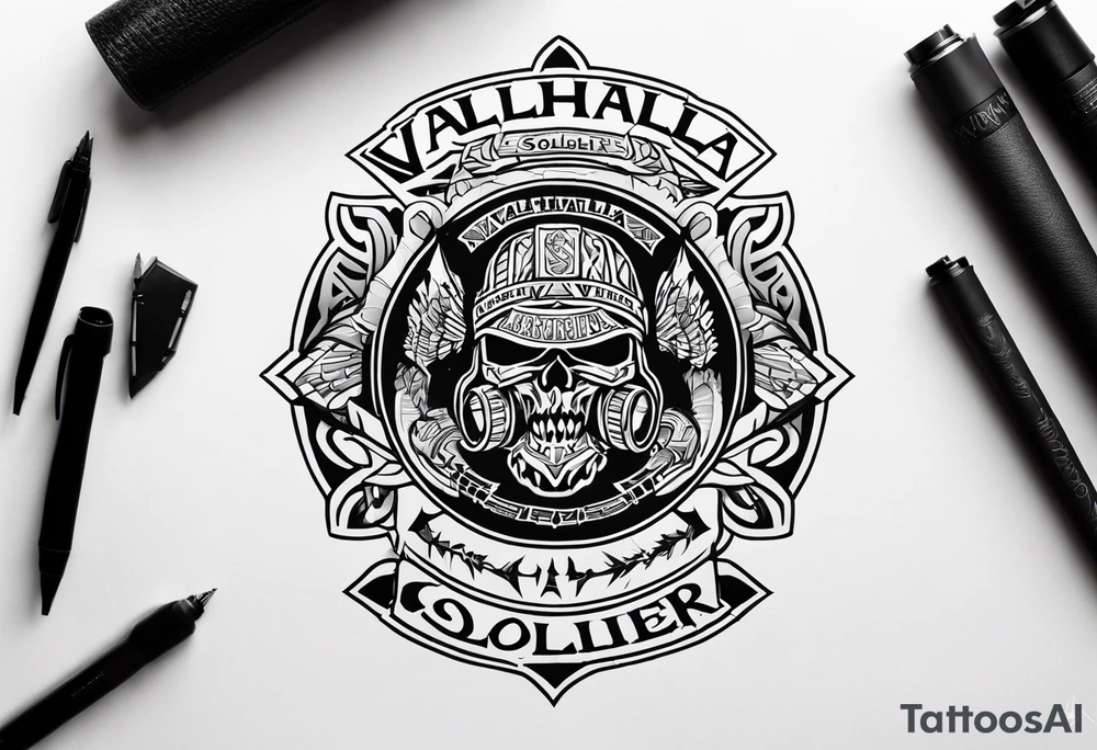 Valhalla soldier tattoo idea