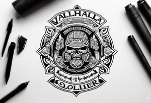 Valhalla soldier tattoo idea